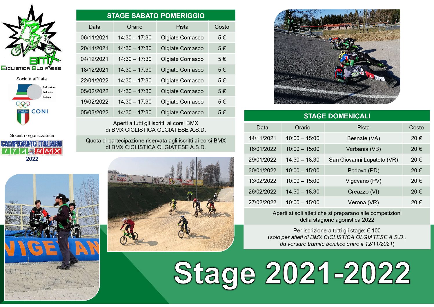 Stage Invernali 2021/2022 Aggiornato